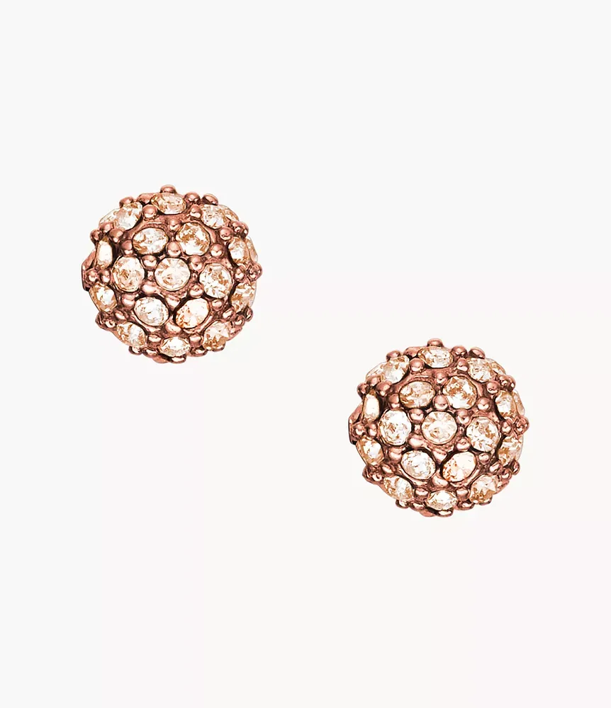 Ear Party Rose Gold-Tone Stainless Steel Stud Earrings