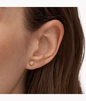 Ear Party Rose Gold-Tone Stainless Steel Stud Earrings