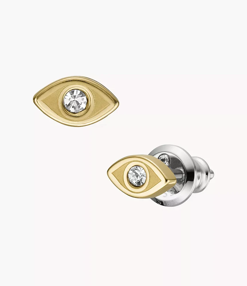 Ear Party Gold-Tone Stainless Steel Stud Earrings