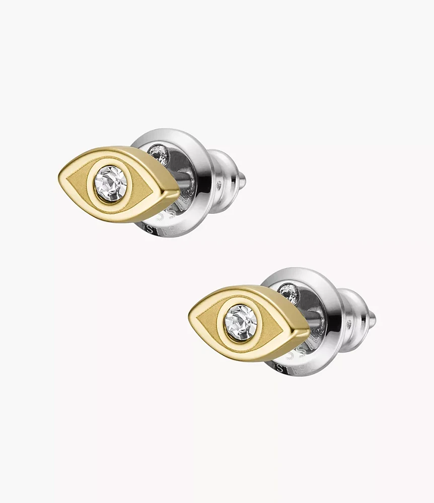 Ear Party Gold-Tone Stainless Steel Stud Earrings