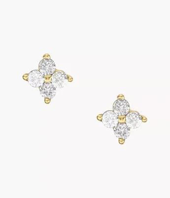 Ear Party Gold-Tone Stainless Steel Stud Earrings