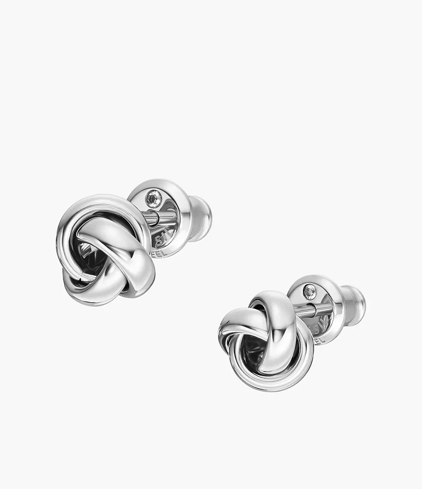 Love Knot Stainless Steel Stud Earrings