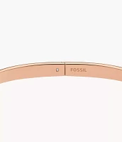 Hazel Glitz Cuff Rose Gold-Tone Stainless Steel Cuff Bracelet