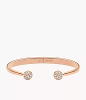 Hazel Glitz Cuff Rose Gold-Tone Stainless Steel Cuff Bracelet