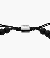 Elliott Black Glass Beaded Bracelet