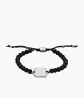 Elliott Black Glass Beaded Bracelet