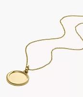 Mothers Day Locket Gold-Tone Stainless Steel Pendant Necklace