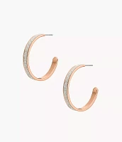 Ear Party Silver Paper Glitz Hoop Earrings