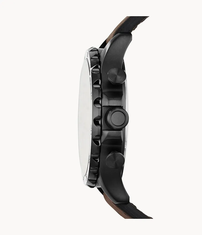 Nate Chronograph Brown Leather Watch