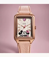 Disney Fossil Limited Edition Three-Hand Blush Leather Watch