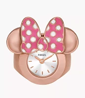 Disney Fossil Limited Edition Two-Hand Rose Gold-Tone Stainless Steel Watch Ring