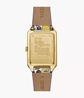 Willy Wonka™ x Fossil Limited Edition Two-Hand Multicolour Print Leather Watch