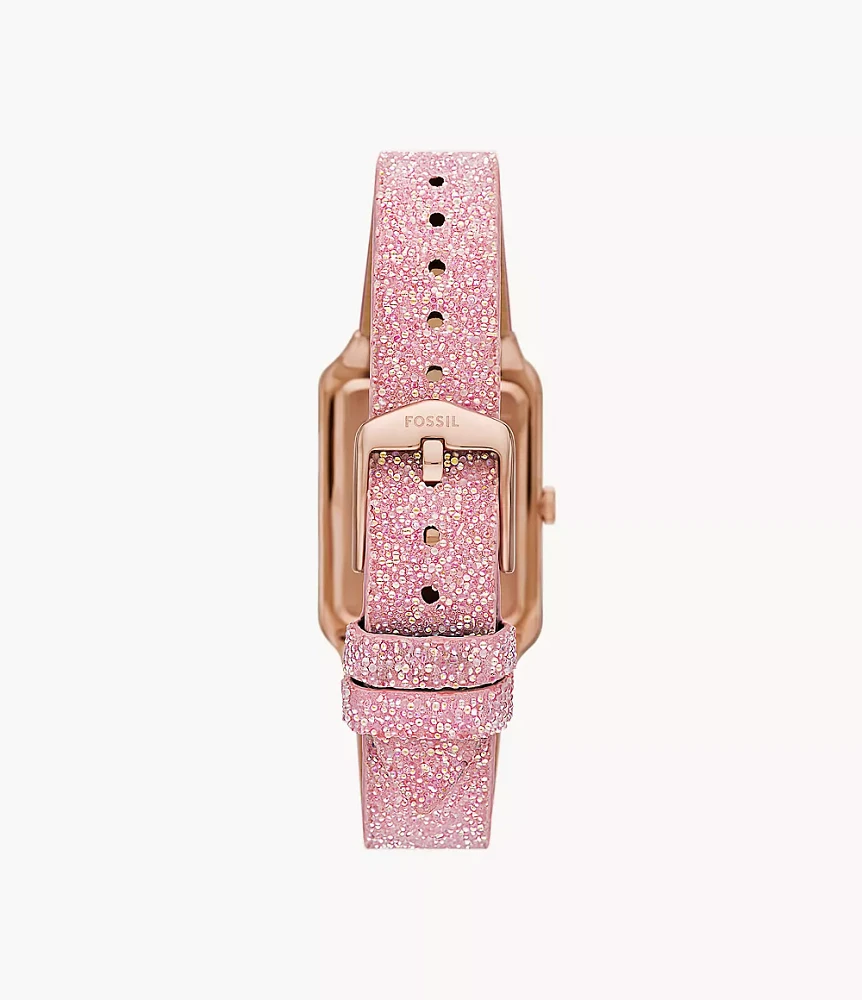 The Wizard of Oz x Fossil Limited Edition Three-Hand Pink Crystal Fabric Watch