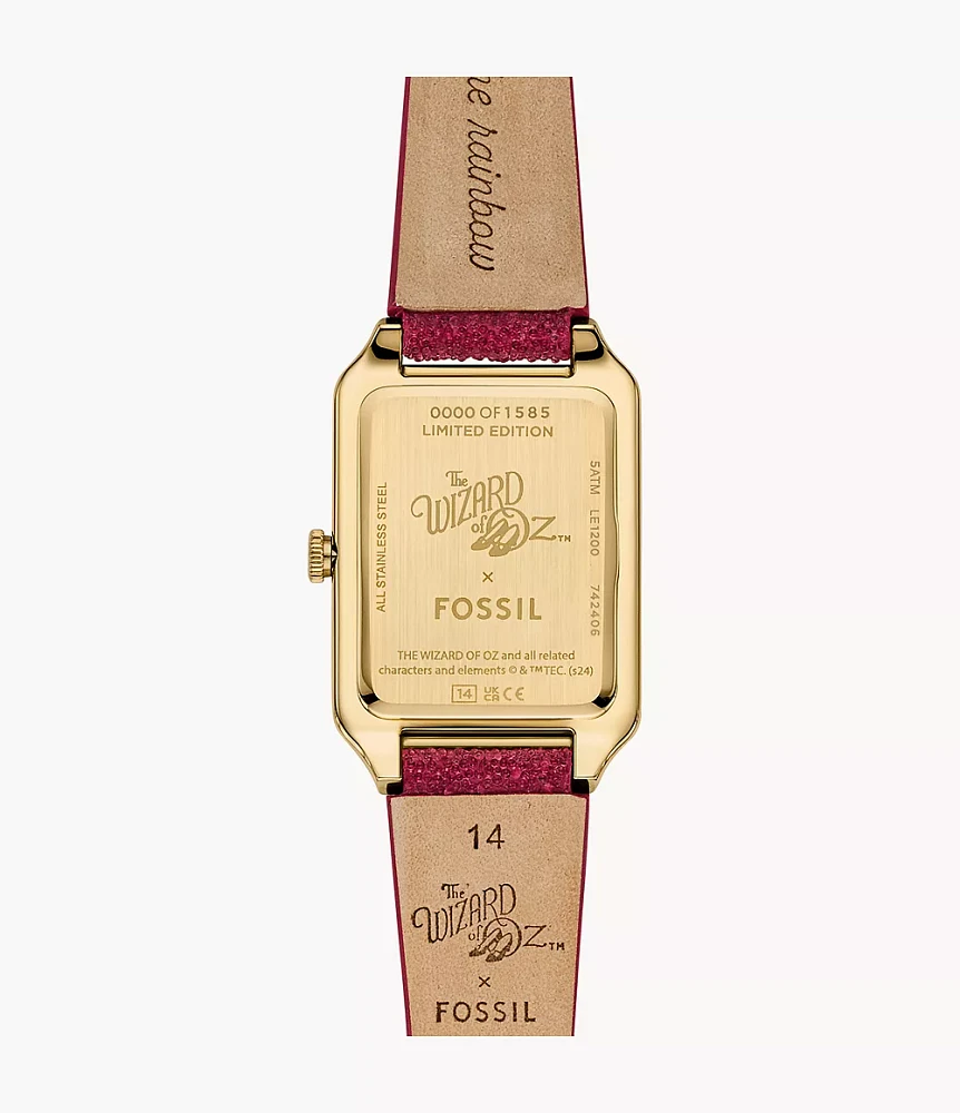 The Wizard of Oz x Fossil Limited Edition Three-Hand Red Crystal Fabric Watch