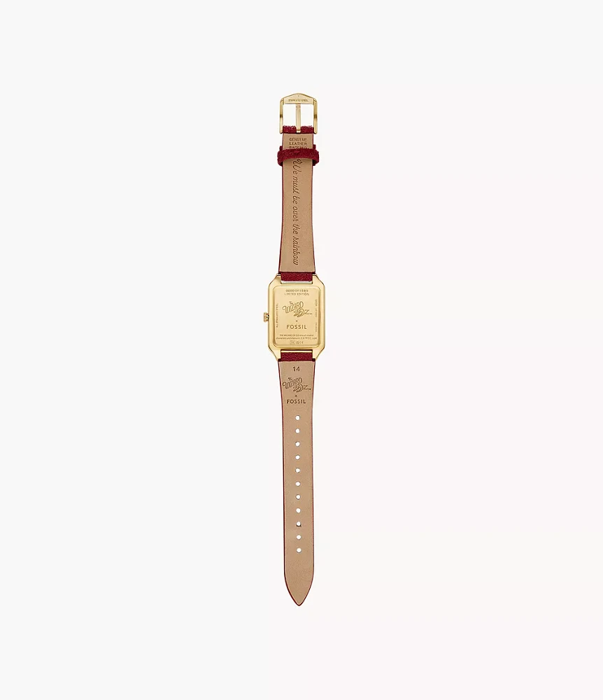 The Wizard of Oz x Fossil Limited Edition Three-Hand Red Crystal Fabric Watch