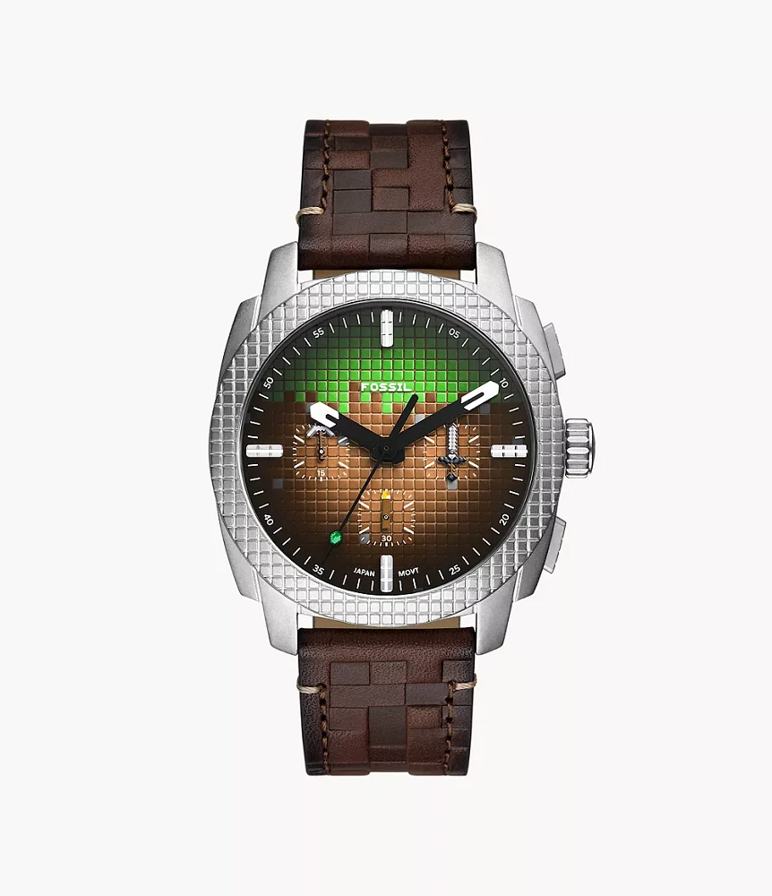 Minecraft x Fossil Limited-Edition Grass Block Chronograph Watch