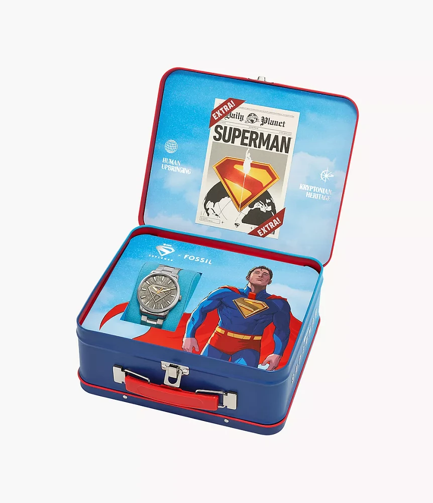 Superman x Fossil Limited-Edition S-Shield Watch Set