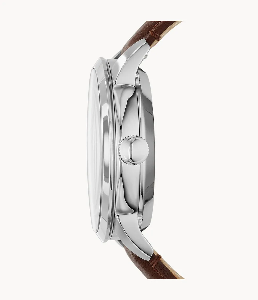 Townsman Automatic Leather Watch Brown