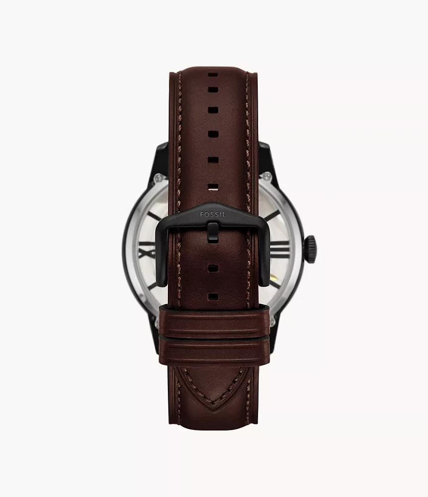 Townsman Automatic Dark Brown Leather Watch