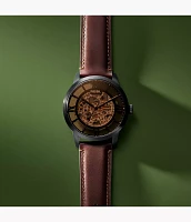 Townsman Automatic Dark Brown Leather Watch