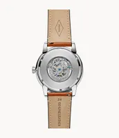 Townsman 48 mm Automatic Light Brown Leather Watch