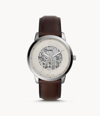 Neutra Automatic Brown Leather Watch - ME3184 - Fossil