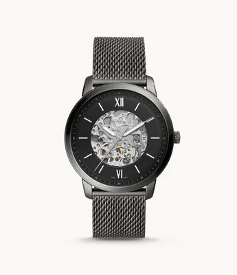 Montre automatique Neutra en acier inoxydable fume