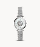 Carlie Mini Automatic Stainless Steel Mesh Watch - ME3189 - Fossil
