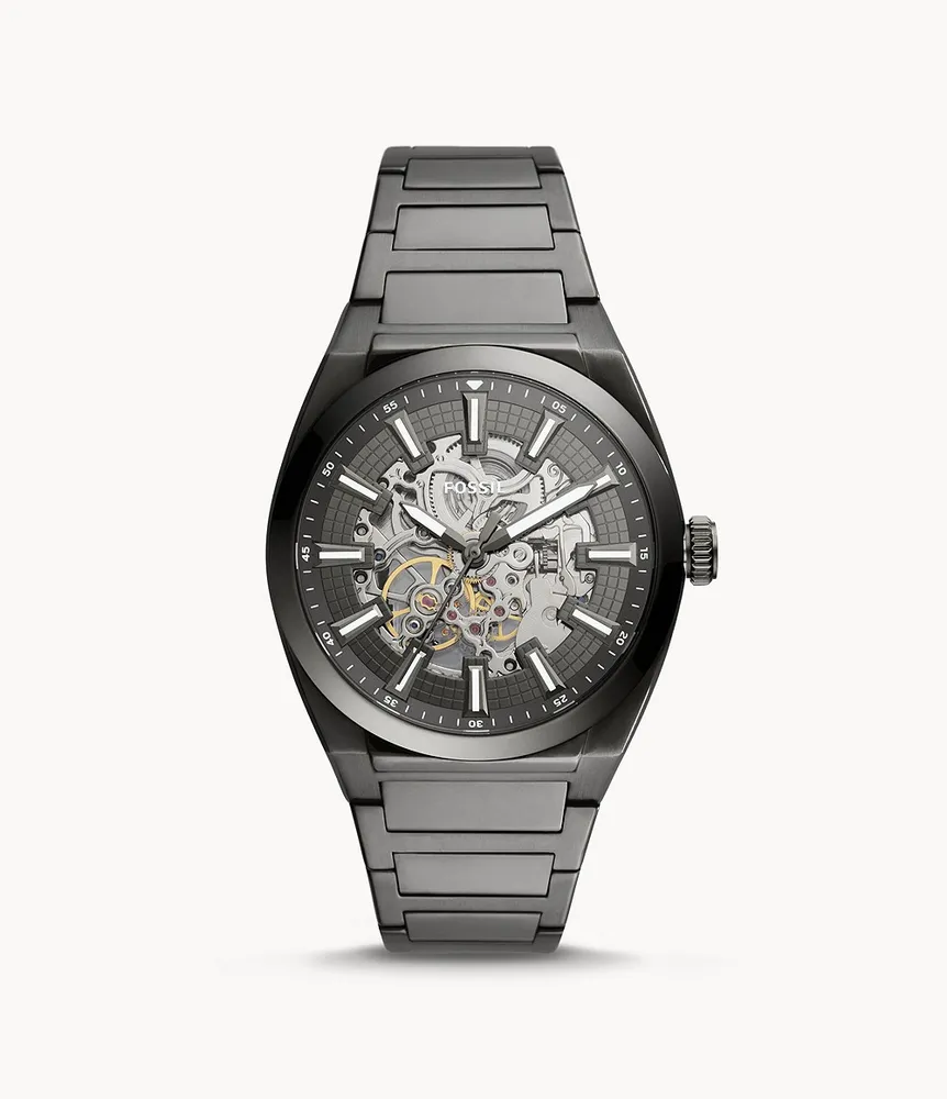 Everett Automatic Smoke Stainless Steel Watch