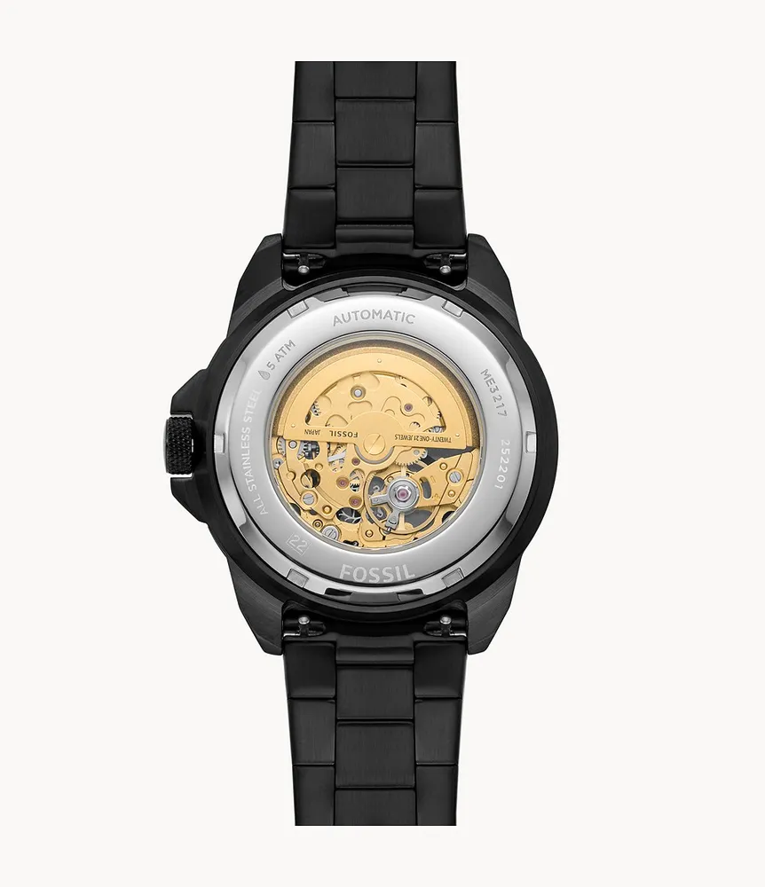 Bronson Automatic Black Stainless Steel Watch