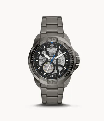 Bronson Automatic Smoke Stainless Steel Watch