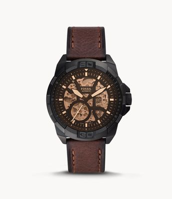 Bronson Automatic Brown Eco Leather Watch - ME3219 - Fossil