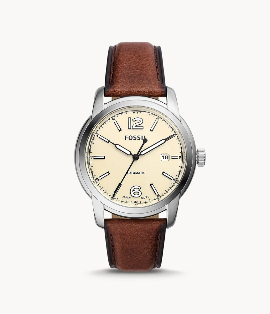 Fossil Heritage Automatic Brown LiteHide™ Leather Watch