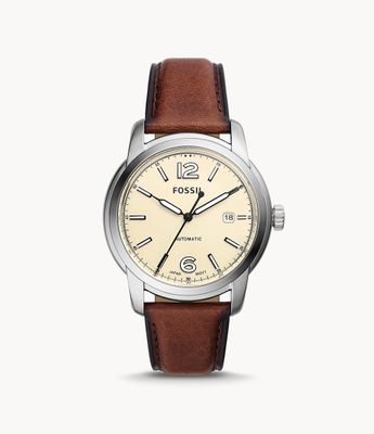 Heritage Automatic Brown LiteHideâ¢ Leather Watch
