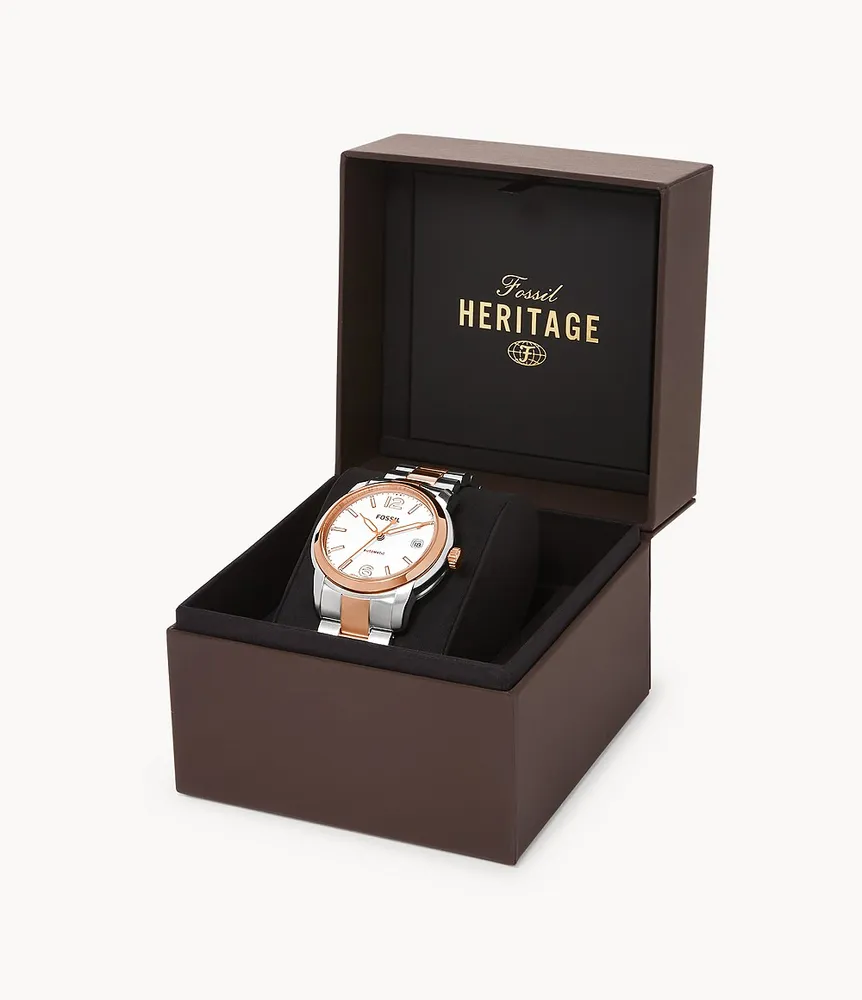 Fossil Heritage Automatic Two-Tone Stainless Steel Watch
