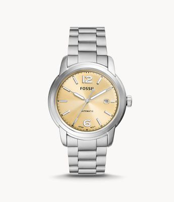 Montre automatique en acier inoxydable Fossil Heritage