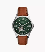 Townsman Multifunction Brown Leather Watch