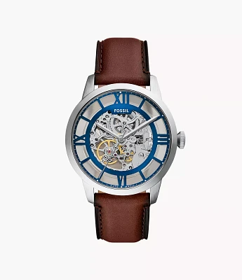 Townsman Automatic Brown Leather Watch