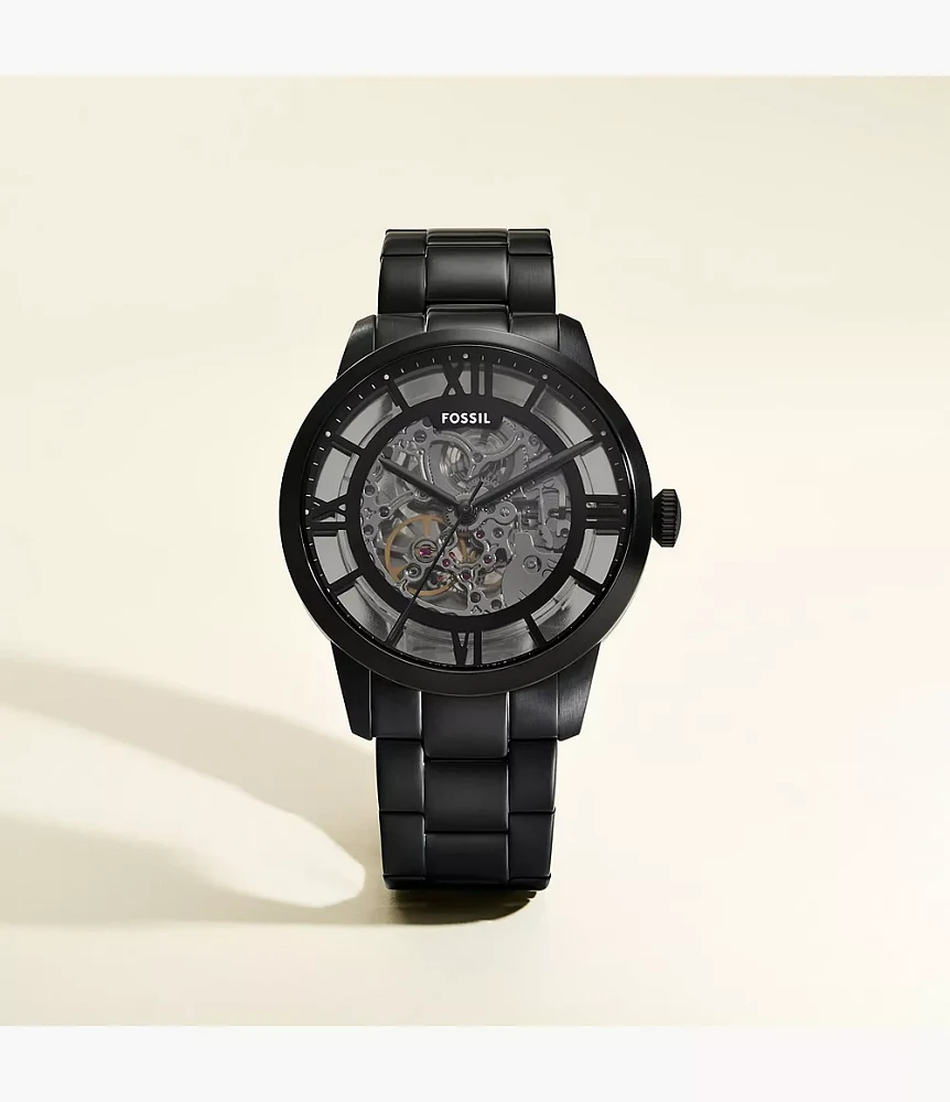 Townsman Automatic Black Stainless Steel Watch
