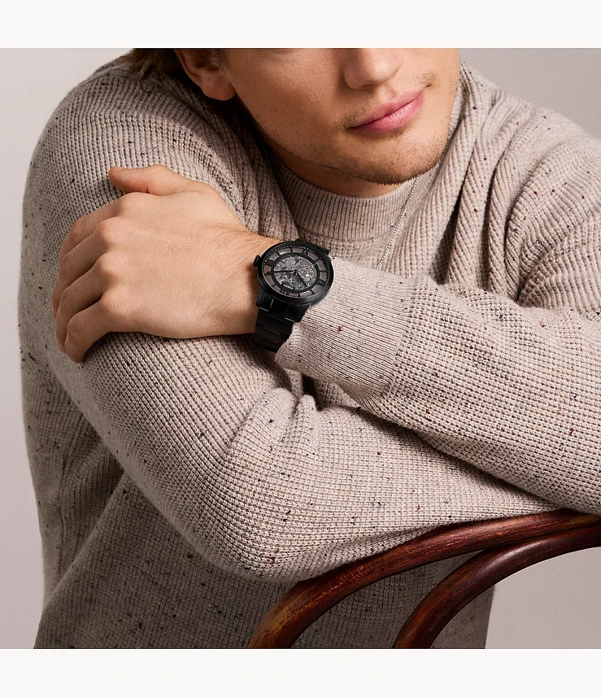 Townsman Automatic Black Stainless Steel Watch