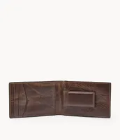 Derrick Leather Money Clip Bifold Wallet