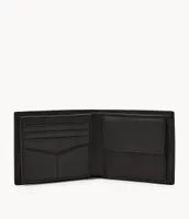 Derrick Leather RFID Large Coin Pocket Bifold Wallet