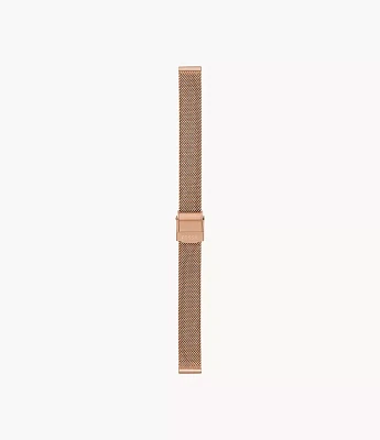 12mm Rose Gold-Tone Stainless Steel Mesh Bracelet
