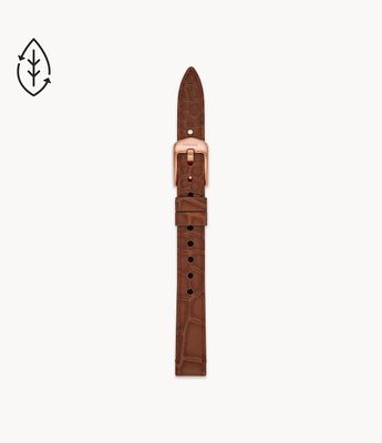 12mm Brown Croco Eco Leather Strap