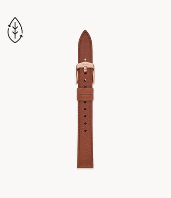 14mm Medium Brown Eco Leather Strap - S141213 - Fossil