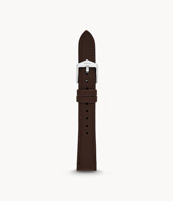 16mm Espresso Leather Watch Strap