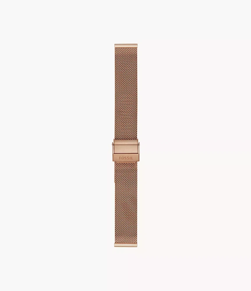 16 mm Rose-Gold-Tone Steel Mesh Bracelet