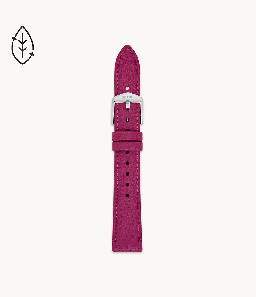 16mm Raspberry LiteHide™ Leather Strap