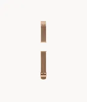 18mm Rose Gold-Tone Stainless Steel Mesh Bracelet