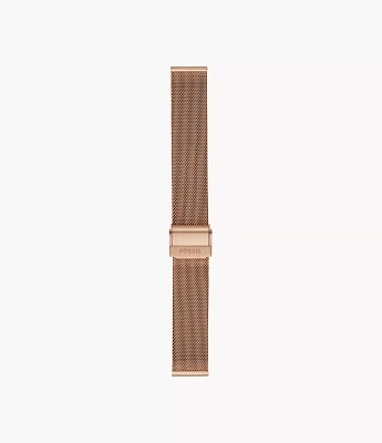 18mm Rose Gold-Tone Stainless Steel Mesh Bracelet